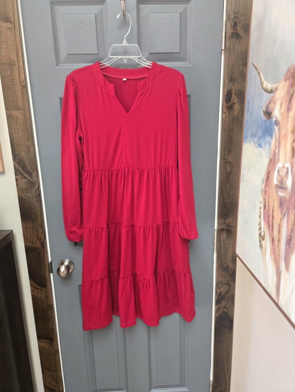 Red Tiered Dress